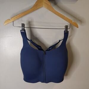 Victoria's Secret VSX Front Zip Sports Bra Size 36DDD Turquoise Blue NWT